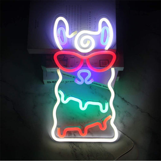 Tiny Party Alpaca Neon LED Light - Neon Vibes