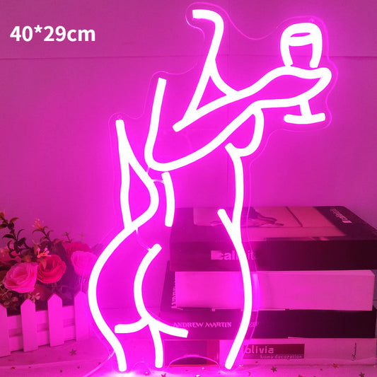 Neon Girl Different Posses LED Light - Neon Vibes